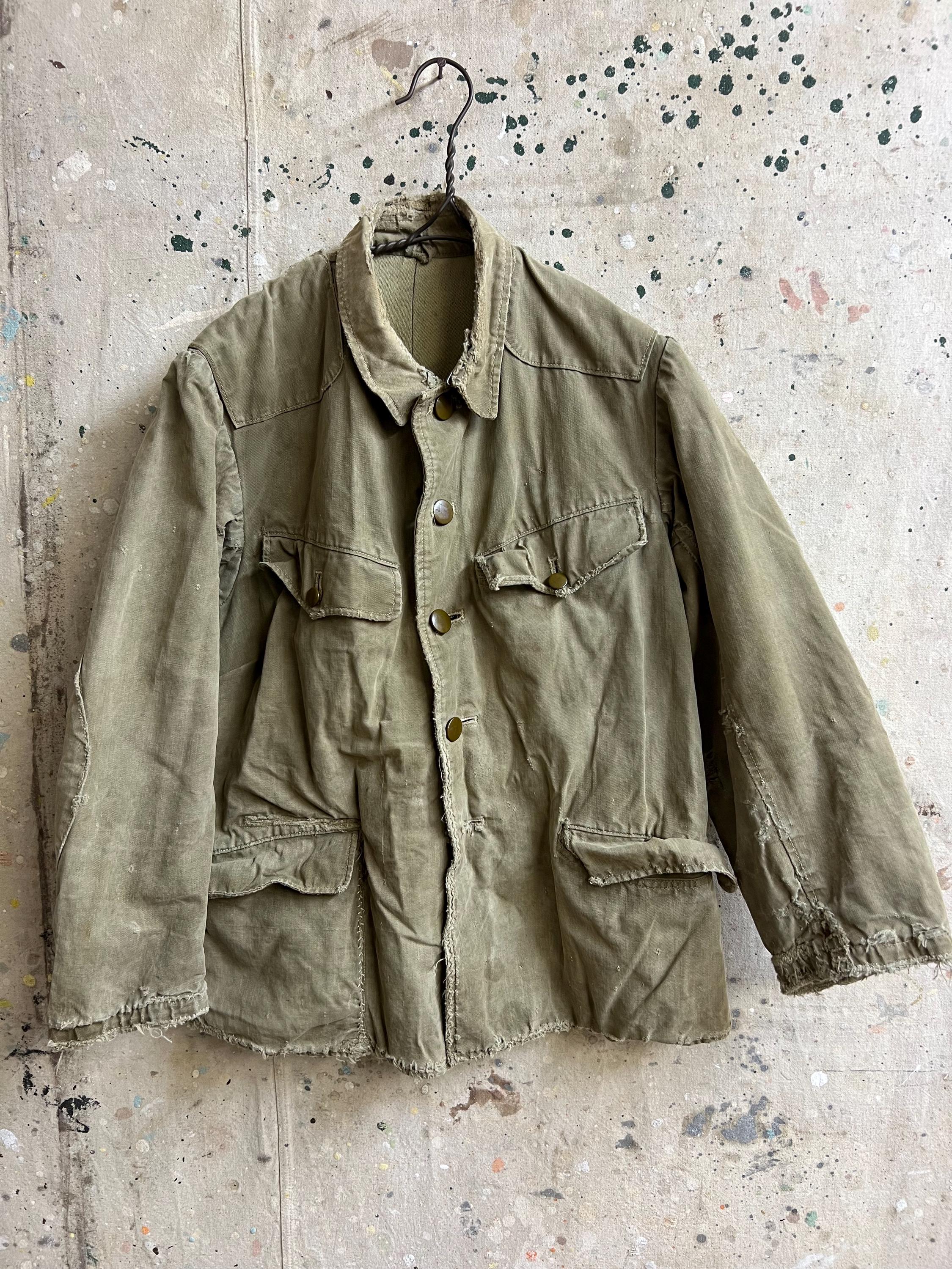 ジャケット・アウター 40s vintage gabardine fade jacket Vintage Japanese 40's Fade Cotton Jacket #2543 - Etsy