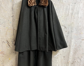 希少 vintage japan inverness coat Vintage Japanese Distressed Wool Inverness Coat Around
