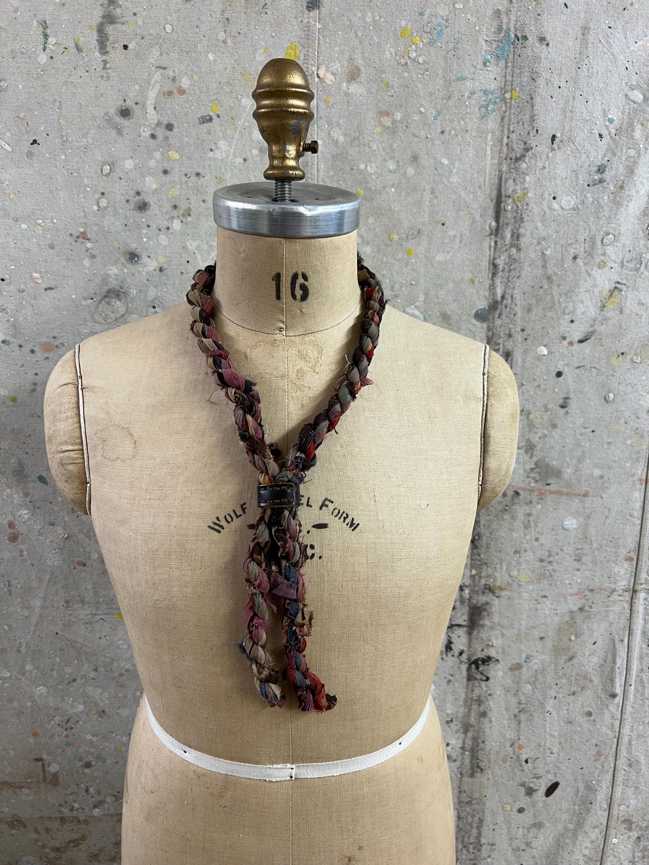 Vintage Japanese Cotton Famer's Braiding Rope Necklace #3992 - Etsy