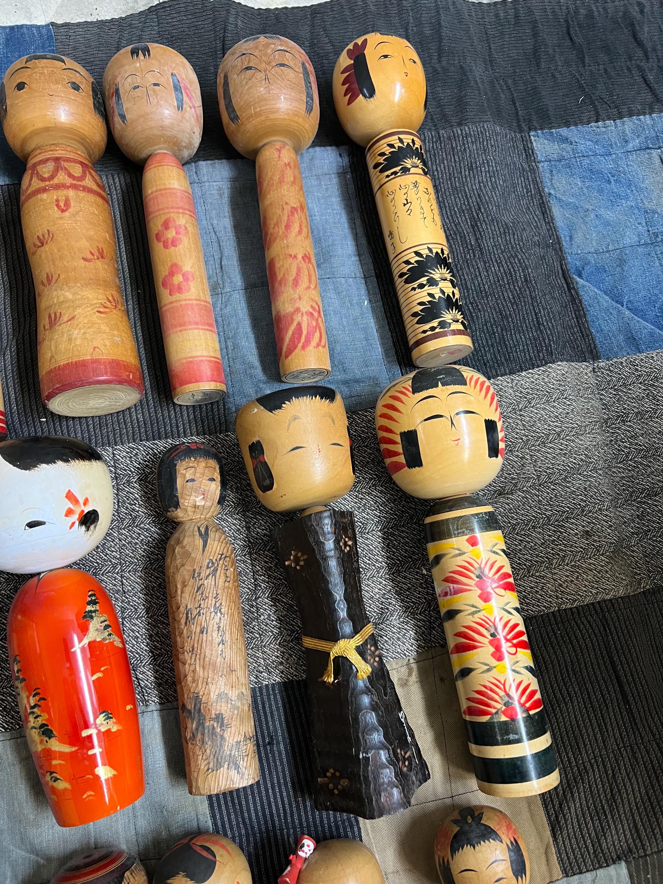 こけし セット ヴィンテージ 日本製木製こけし 22 体セット #2956 - Etsy Israel