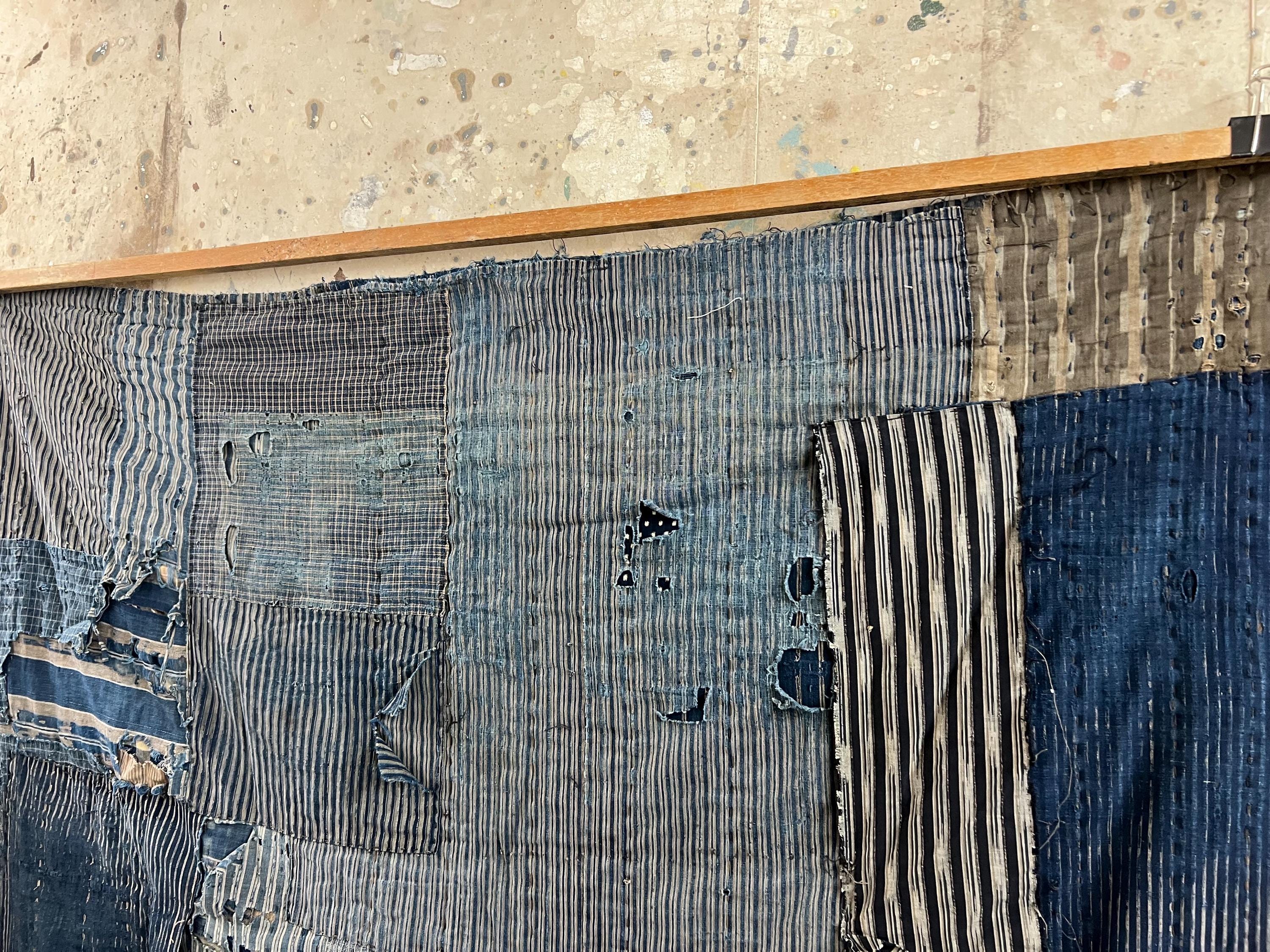 Vintage Japanese Indigo Dyed Boro Patched Rug #3911 - Etsy