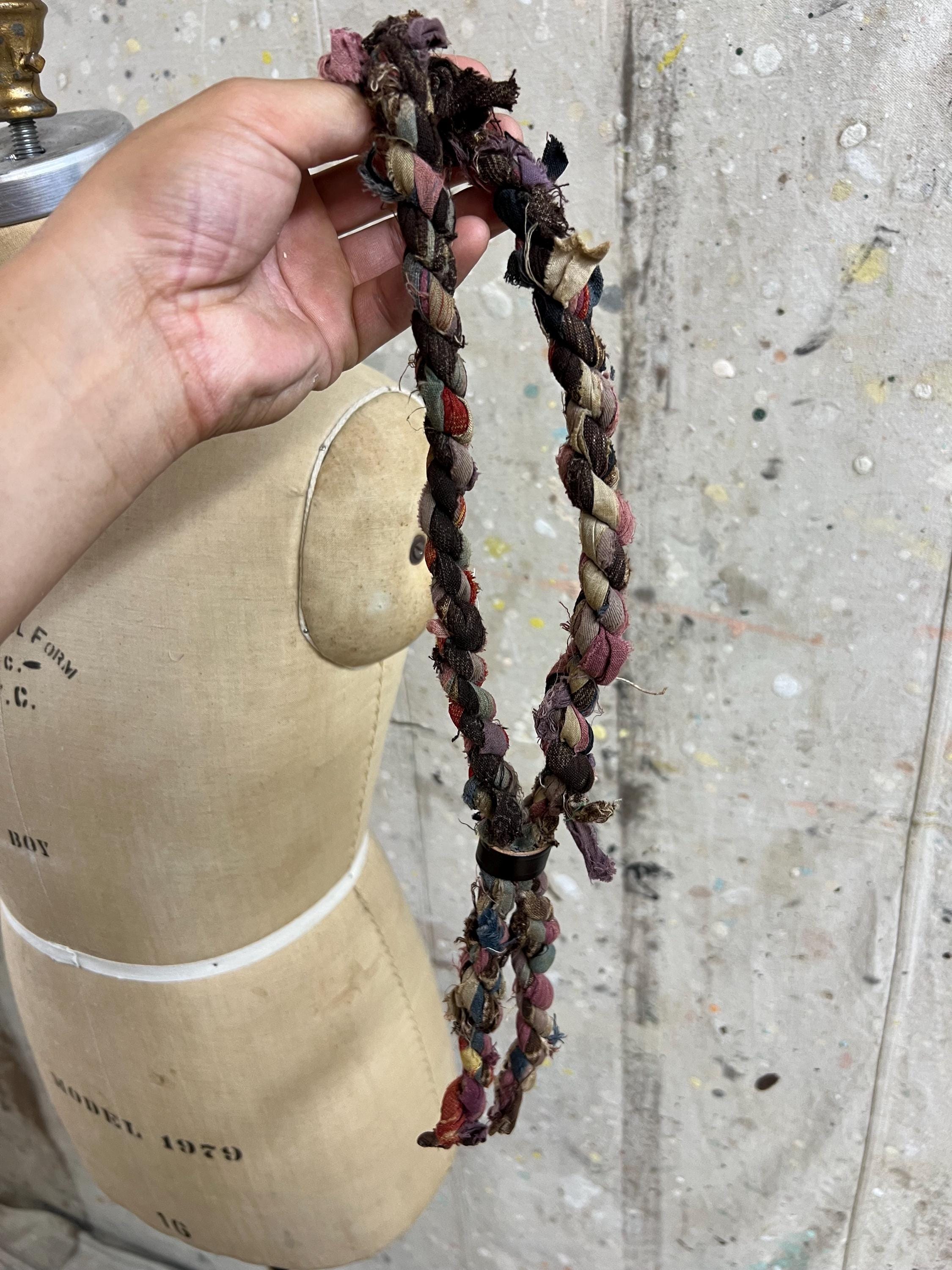 Vintage Japanese Cotton Famer's Braiding Rope Necklace #3992 - Etsy