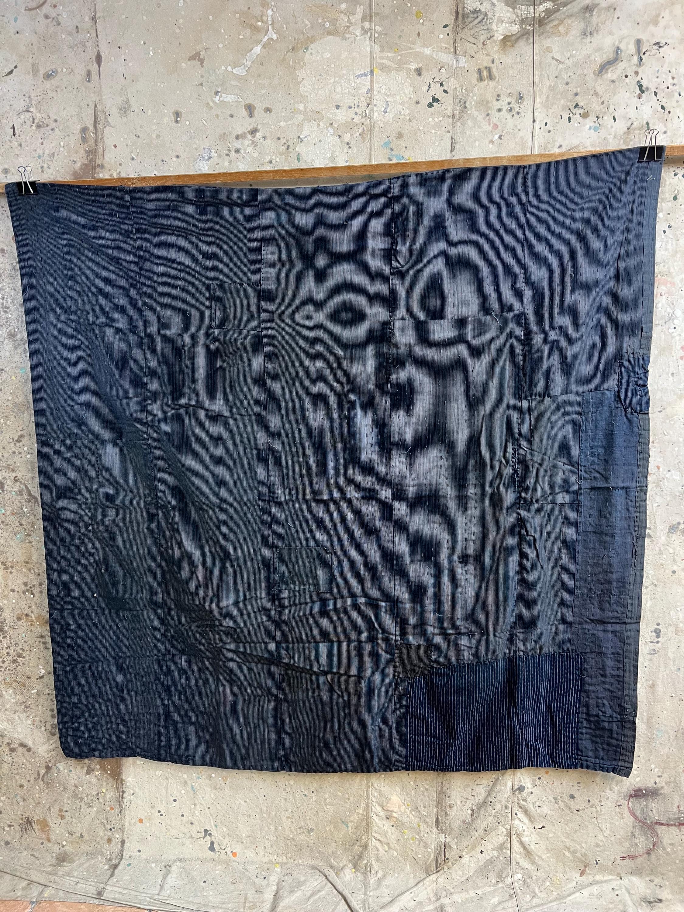 Vintage Japanese Indigo Dyed Boro Patched Rug #4369 - Etsy