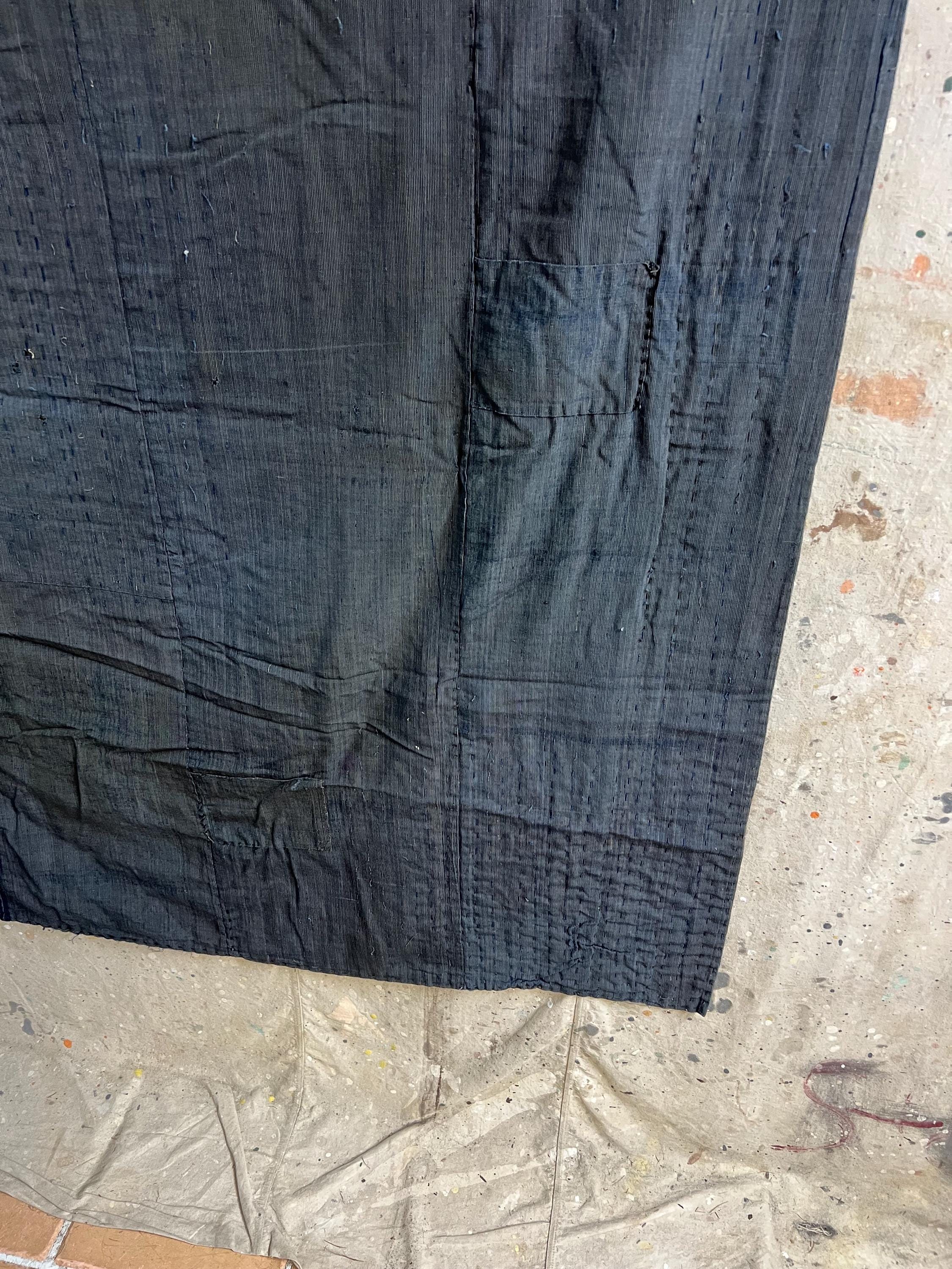 Vintage Japanese Indigo Dyed Boro Patched Rug #4369 - Etsy