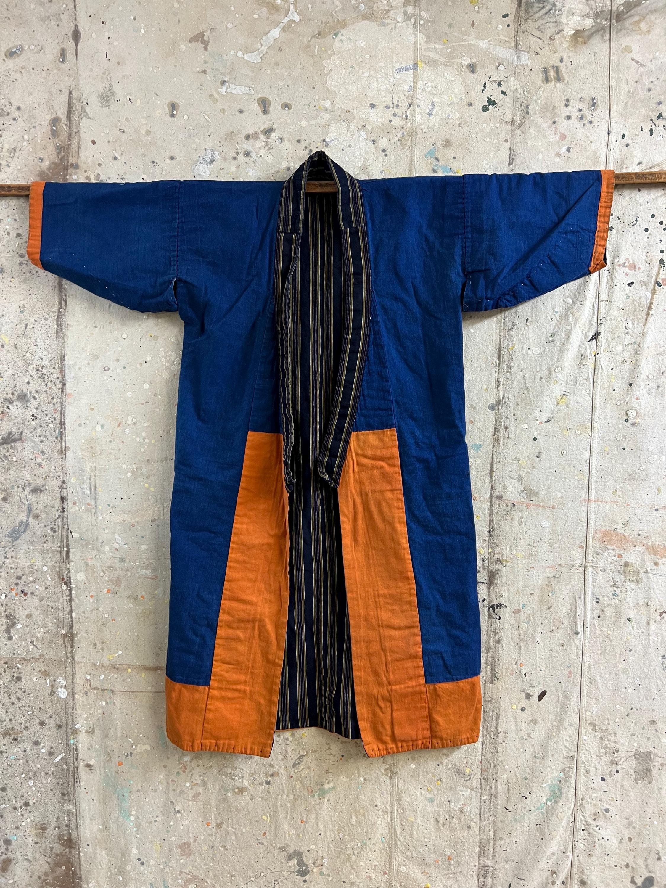 【新品未使用】OLD MOUNTAIN kakemono indigo Vintage Japanese Indigo Dyed 2 Way Kimono #4028 - Etsy