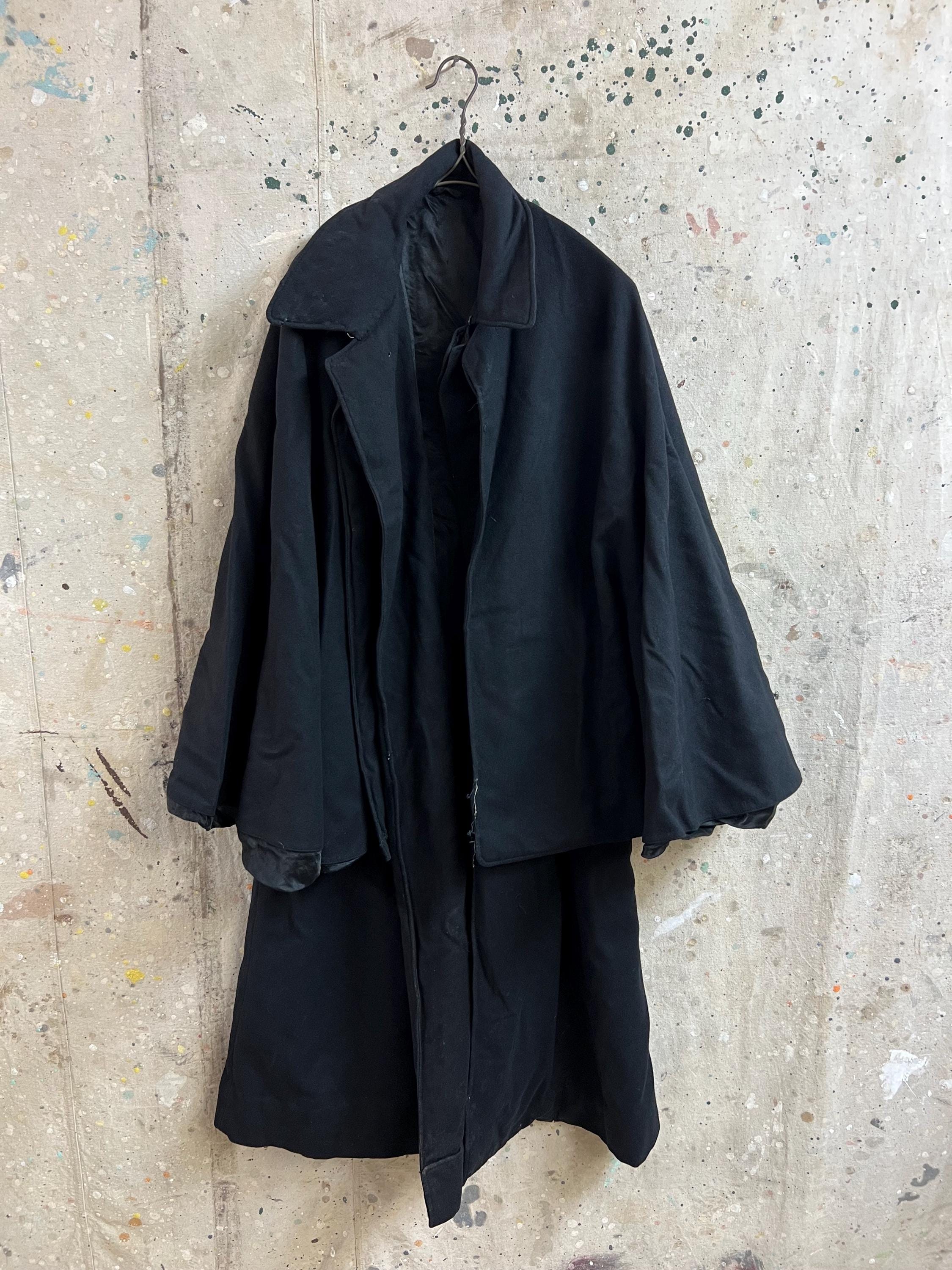 希少 vintage japan inverness coat Vintage Japanese Wool Inverness Coat Around Taisho Era #3519
