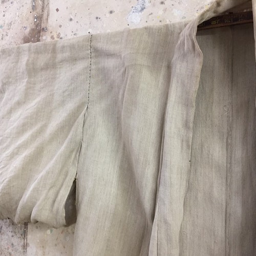 Vintage Japanese shops natural color linen kimono #363