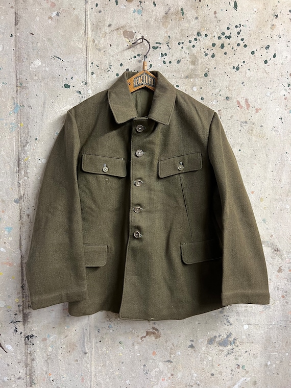 ジャケット・アウター 40-50s Japanese vintage wool jacket Vintage Japanese 40's Cotton Wool Jacket #2550 - Etsy