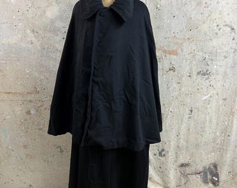 Vintage Japanese Wool Inverness Coat Around Taisho Era #1348