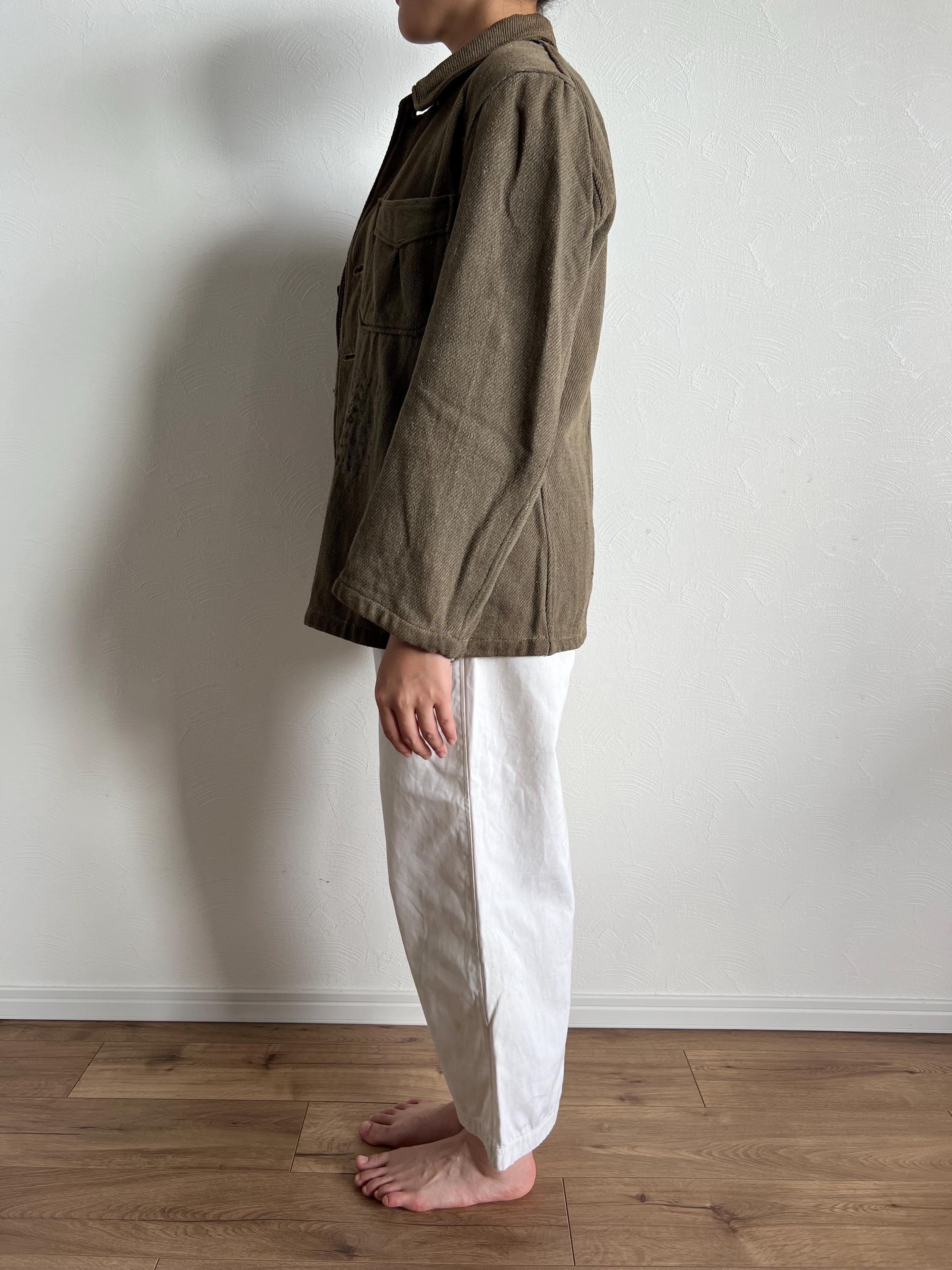 ジャケット・アウター 40-50s Japanese vintage wool jacket Vintage Japanese 40's Cotton Wool Jacket #2550 - Etsy