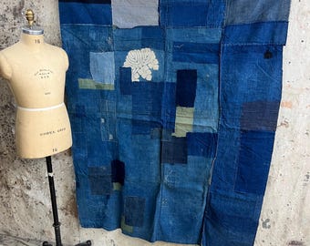 ヴィンテージの日本製藍染めボロ布 #3410 - Etsy 日本