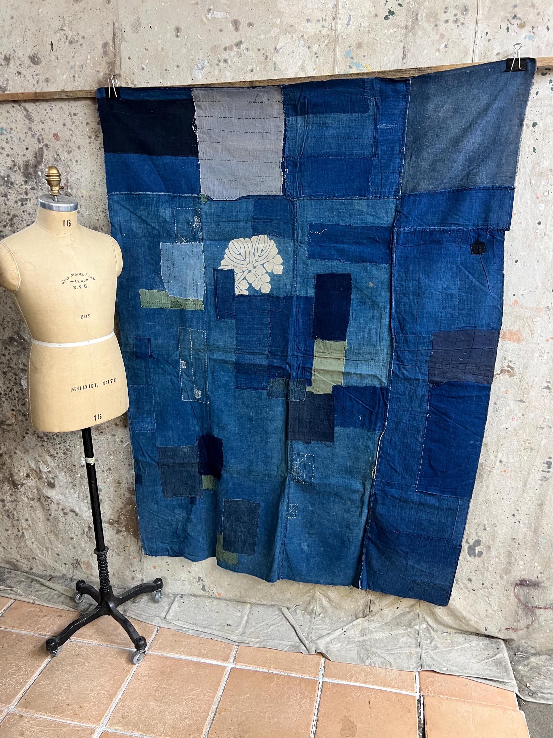 ヴィンテージの日本製藍染めボロ布 #3410 - Etsy 日本