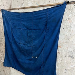 Vintage Japanese indigo dyed furoshiki fabric #3723