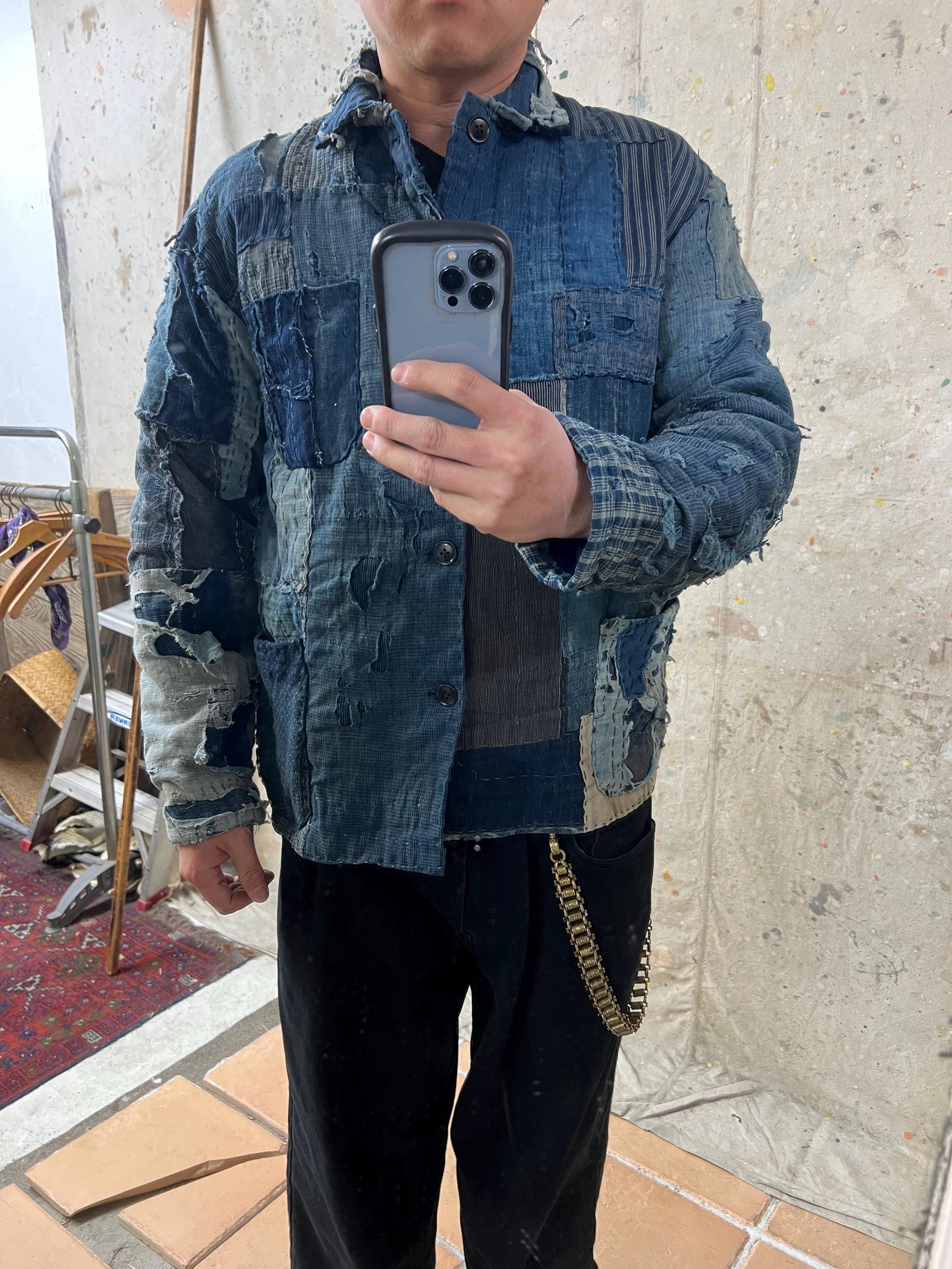 ​FROME JAPAN Jacketのみ Buy Japanese Super Boro Patched All Hand Stitched Jacket Online in