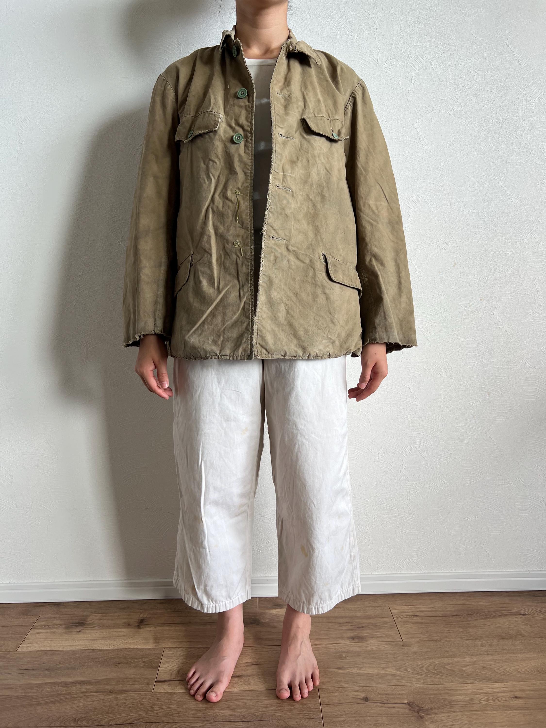 ジャケット・アウター 40s vintage gabardine fade jacket Vintage Japanese 40's Fade Cotton Jacket #2543 - Etsy