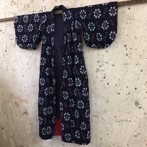 Vintage Japanese indigo dyed kids noragi jacket