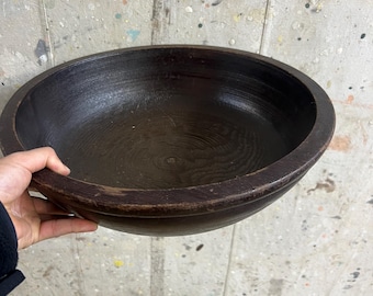 Cuenco de madera japonés vintage n.° 4375