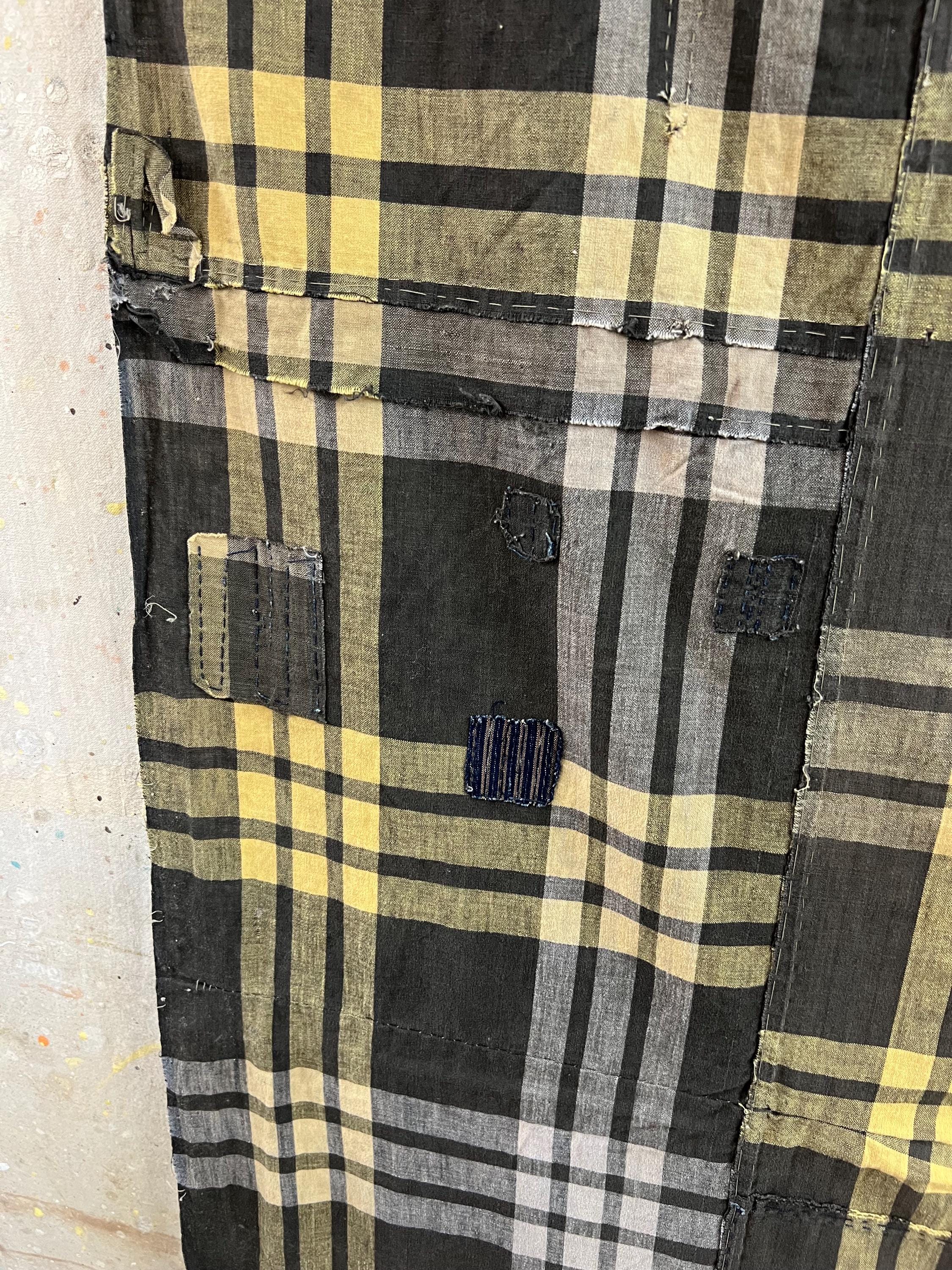 Vintage Japanese Plaid Boro Ptached Fabric #3394 - Etsy