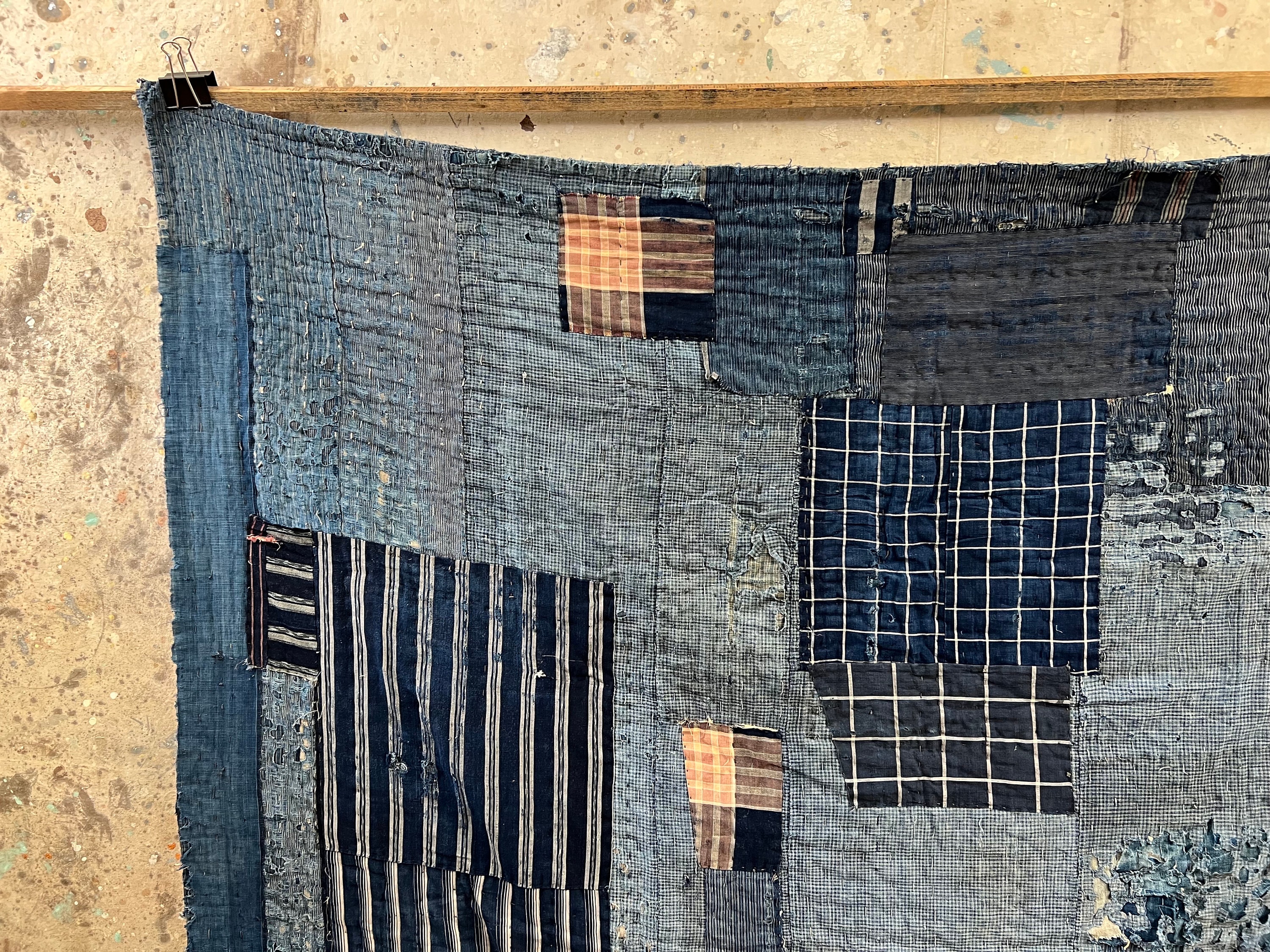 Vintage Japanese Indigo Dyed Boro Rug #1247 - Etsy