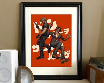 Leon Kennedy and Luis Serra "Don Quixote and Sancho Panza" art print