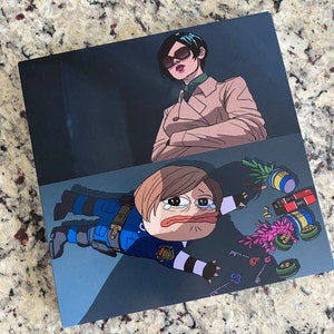 Leon spills his inventory mini art print