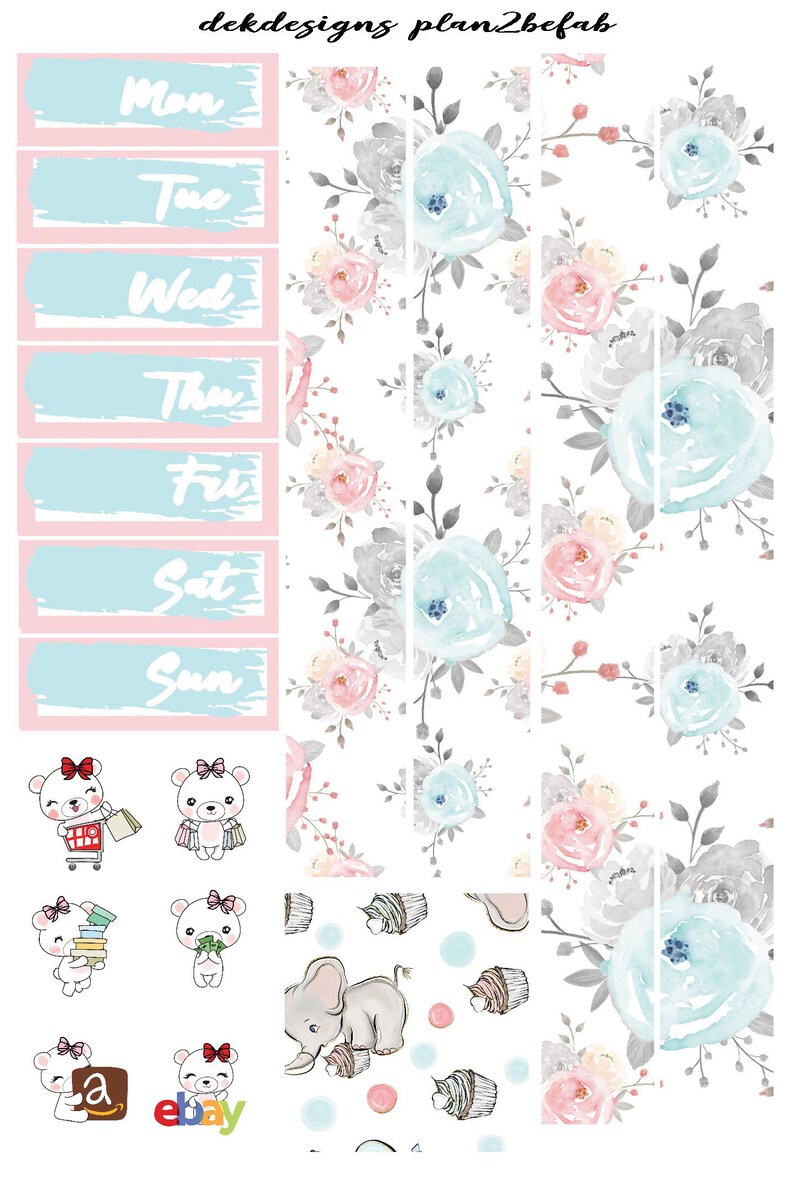 Little One-White Space Kit 4 SheetsWeekly Sticker KitErin Condren StickersHappy Planner StickersPlanning Stickers
