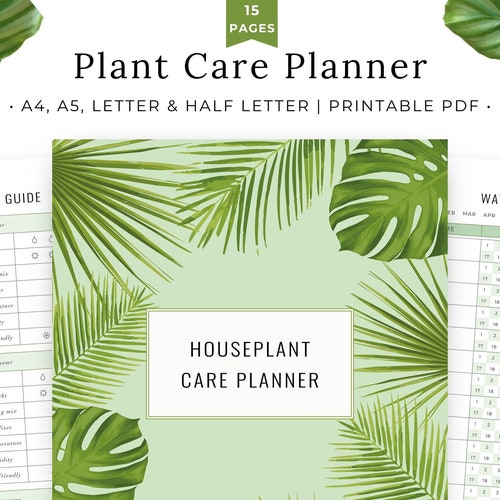 House Plant Journal Printable Plant Caretaker Log Indoor - Etsy