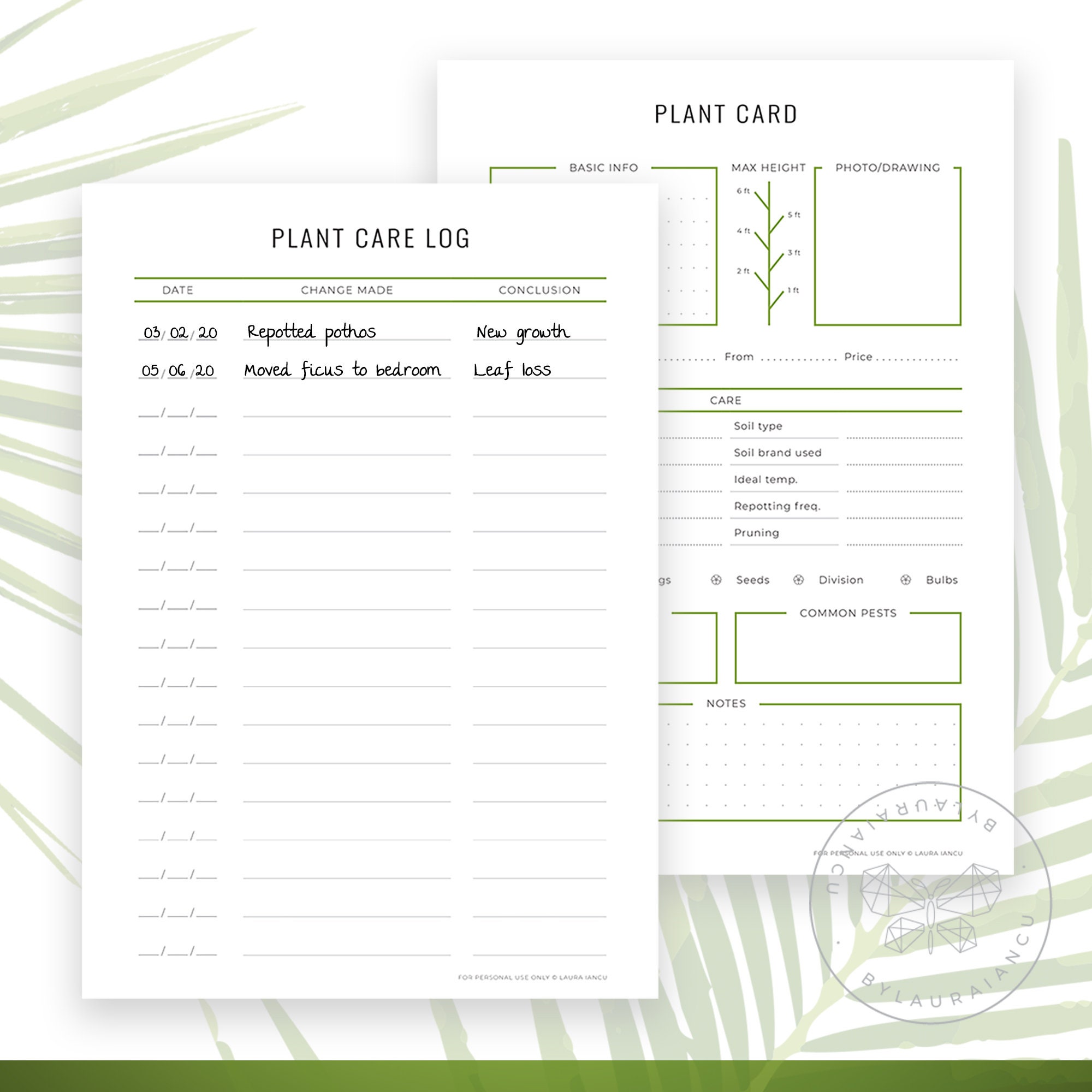 plant-care-planner-printable-houseplant-care-tracker-indoor-etsy