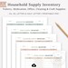 Household Inventory Printable Tracker Pages, Toiletry Inventory, Drug Inventory, Cleaning, Office & Craft Supply Inventory Template, PDF 