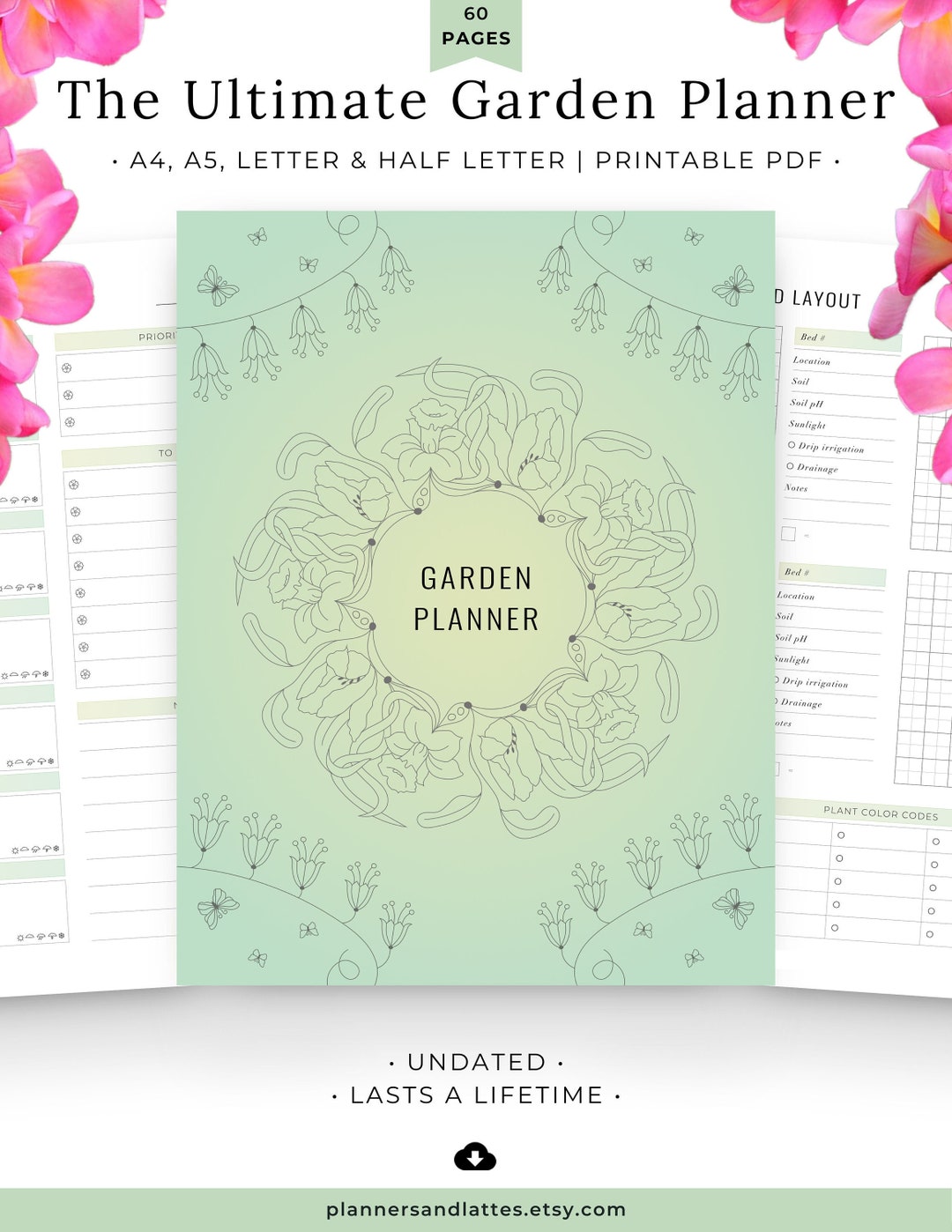 Garden Planner Printable, Vegetable & Flower Garden Journal, Garden ...
