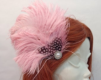 Mauve rose sombre des années 20 Accessoire pour cheveux Mariage pastel Blush vintage Inspiré Boho Chic Gatsby le Burlesque