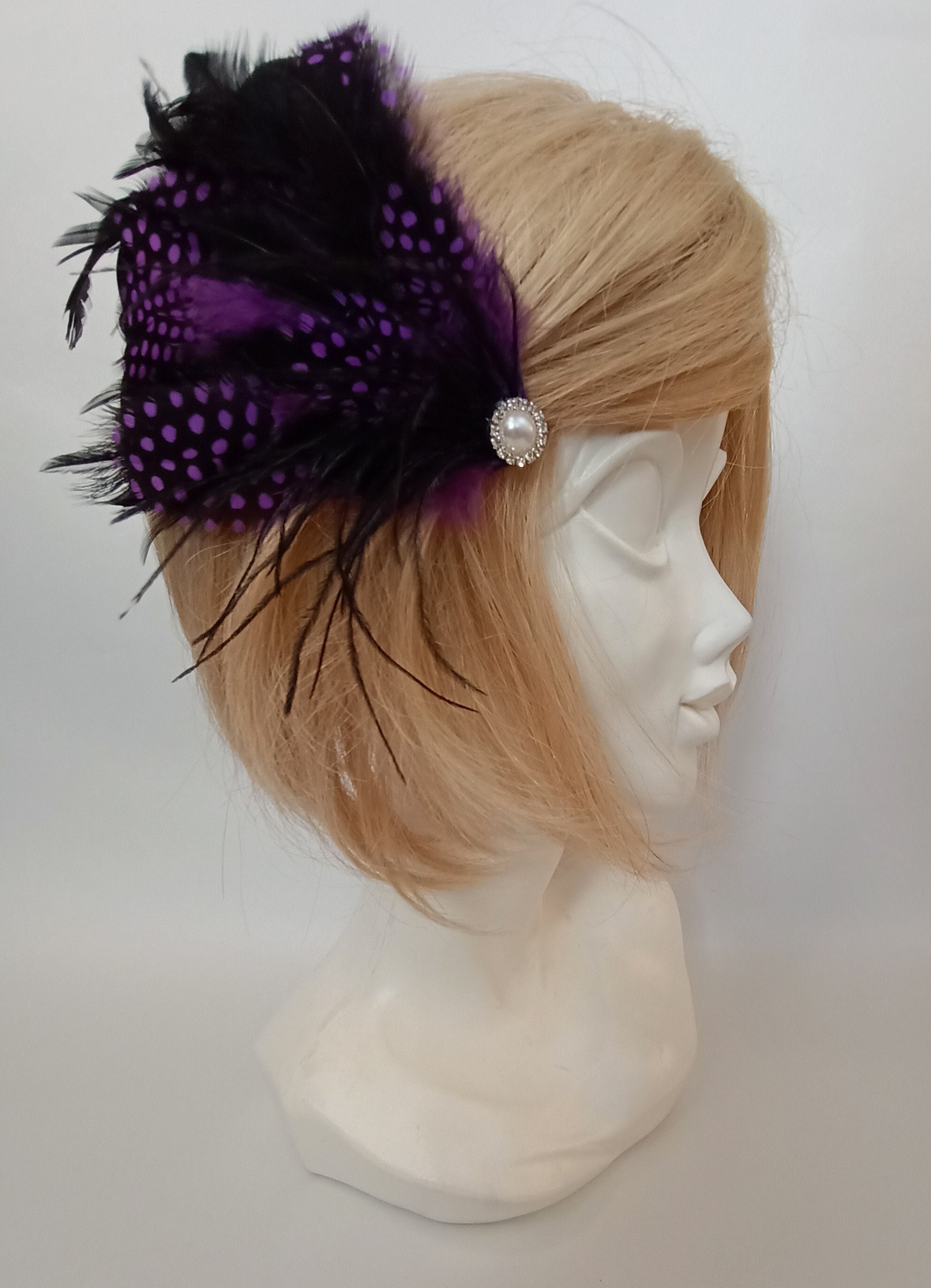 Purple silver beaded headband Gatsby costume boho flapper Whimsigoth fairy Y2K Sue Wong Flapper Dress - Etsy main image 2
