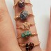 Crystal ring gold wire wrapped jewelry non tarnish gift for her amethyst, rose quartz, aventurine, citrine, garnet 