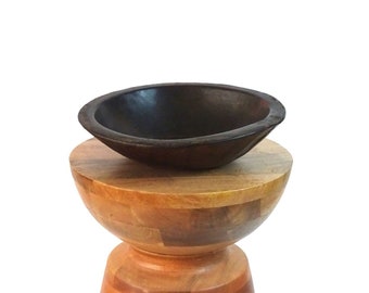 Antique Hand-hewn Wooden Bowl/Made In Nepal/Home Decor