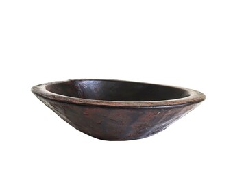 Antique Nepalese Hand-hewn Wooden Bowl