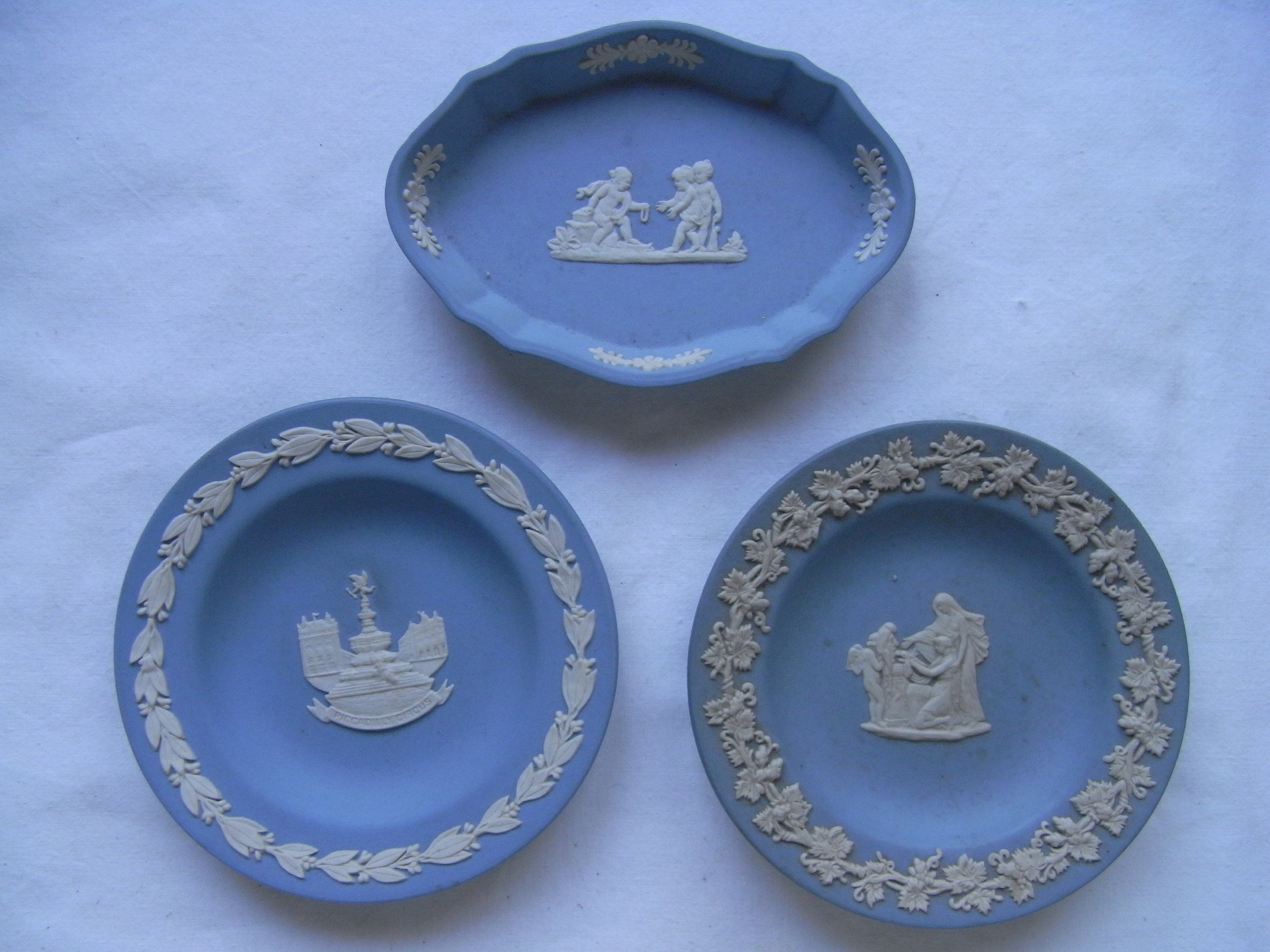Wedgwood Three Pieces Wedgwood Classic Blue and White Etsy Canada