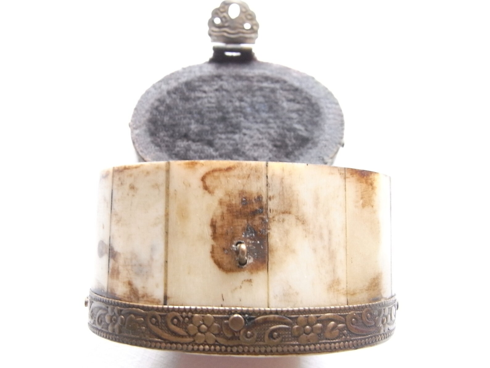 Bone Box Indian Oriental Box in Oval Shape With Brass Etsy