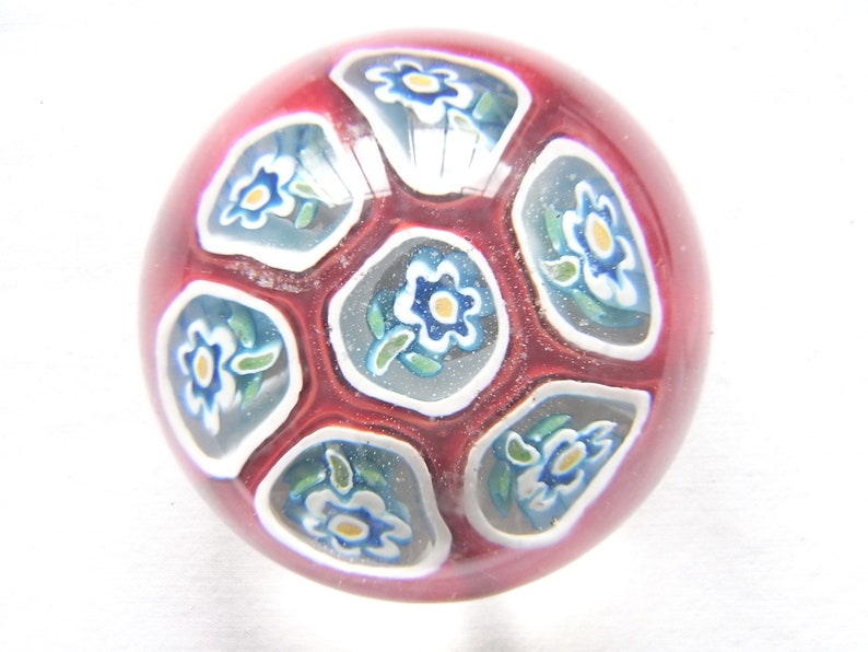 Little Crystal Ball Paperweight Complex Millefiori Cane Etsy