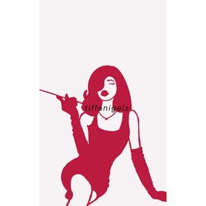 Red Fancy Dress Digital Art Print of Classic Elegance | office decor