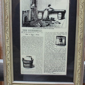 Framed 1872 Article On Wallpapering image 1