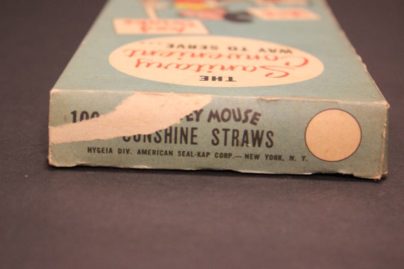 Vintage Mickey Mouse Sunshine Straws Box, 1960s Disney Cartoon, 60s Mickey  Mouse Donald Duck Pluto, Vintage Disposable Straws, Disney Straws 
