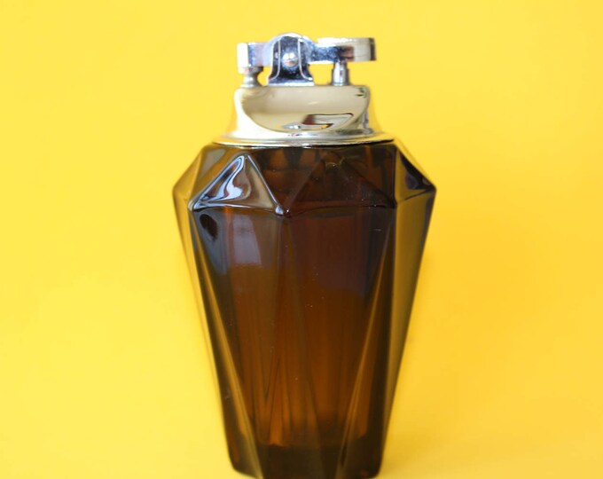 Vintage Viking Glass Table Lighter Etsy