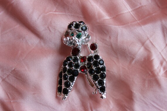 Poodle Rhinestone Brooch - image 10