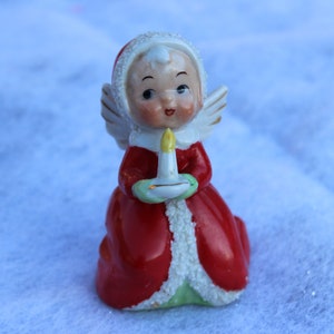Vintage Christmas Angel Carrying A Candle