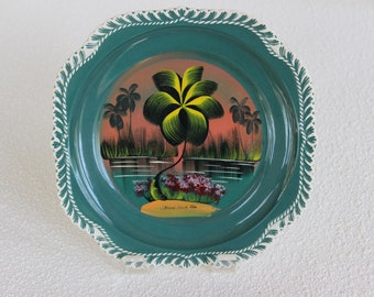 Vintage Hand Painted Miami Beach Plate