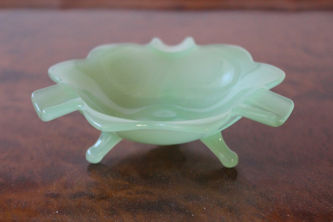 Jadeite Ashtray Free Form Vintage Etsy