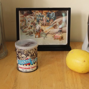 1960&#39;s County Fair Sunflower Seeds Tin