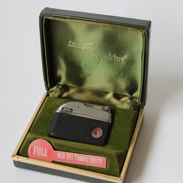 Evans "Red Eye Eyeliter" Butane Cigarette Lighter in Original Box