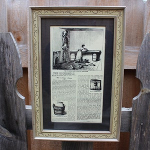 Framed 1872 Article On Wallpapering image 3