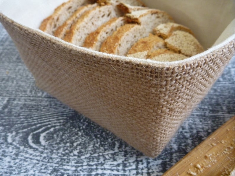 Serving Bread Basket Linen Bread Basket Farmhouse Basket Etsy